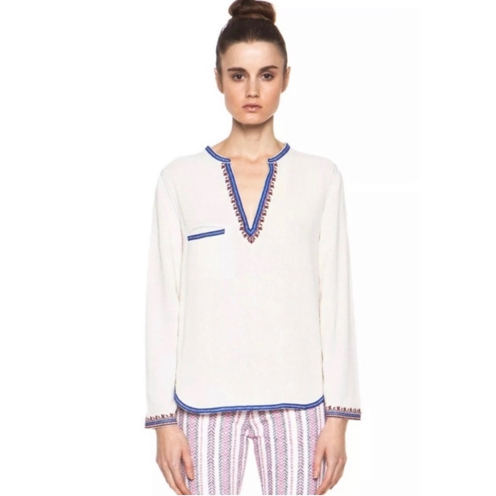 Isabel Marant Etoile 100% Silk Embroidered Blouse 34